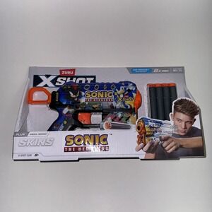 New ZURU X-Shot Sonic The Hedgehog Skins Flux Robotnik Eggman Blaster Dart Gun